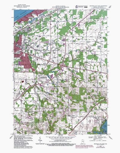 Western Michigan University IN-Michigan City East: Authoritative US Topos 1969 digital map