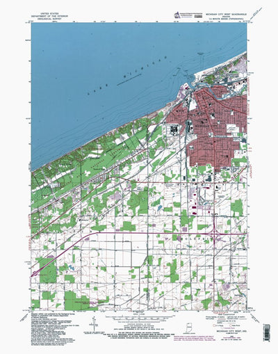 Western Michigan University IN-Michigan City West: Authoritative US Topos 1969 digital map