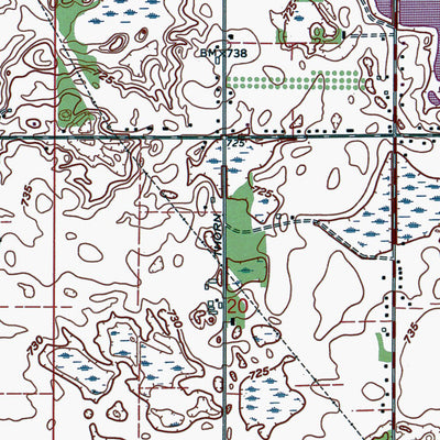 Western Michigan University IN-North Liberty: Authoritative US Topos 1974 digital map