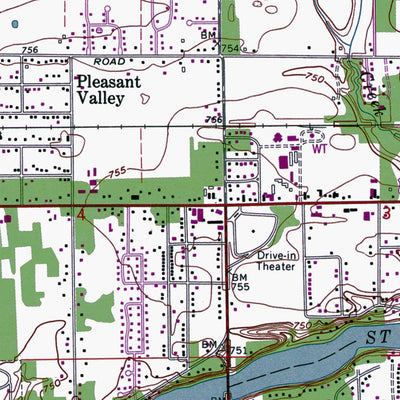 Western Michigan University IN-Osceola: Authoritative US Topos 1969 digital map
