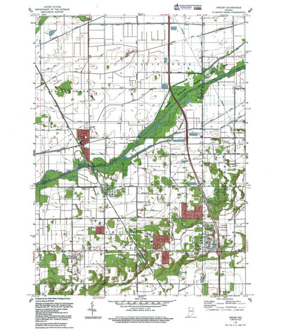 Western Michigan University IN-Shelby: Authoritative US Topos 1992 digital map