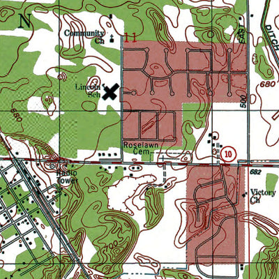 Western Michigan University IN-Shelby: Authoritative US Topos 1992 digital map
