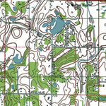 Western Michigan University IN-St John: Authoritative US Topos 1992 digital map