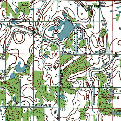 Western Michigan University IN-St John: Authoritative US Topos 1992 digital map