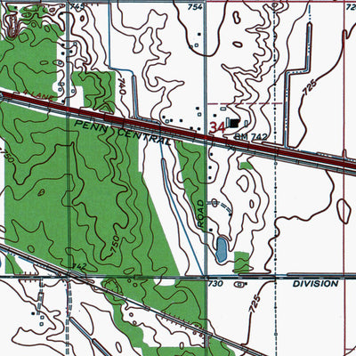 Western Michigan University IN-Wanatah: Authoritative US Topos 1972 digital map