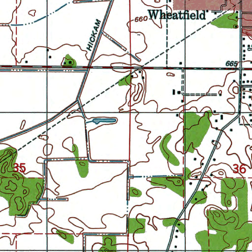 IN-Wheatfield: Authoritative US Topos 1992 Map by Western Michigan ...