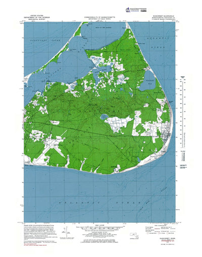 Western Michigan University MA-Siasconset: Authoritative US Topos 1972 digital map