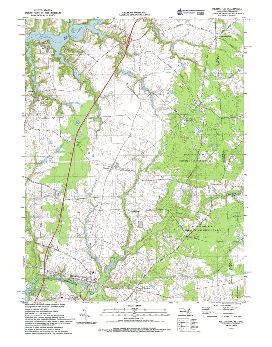 MDDEMillington Authoritative US Topos 1993 Map by Western Michigan