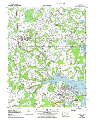 Western Michigan University MD-DE-Selbyville: Authoritative US Topos 1992 digital map