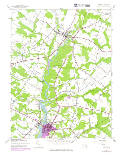 Western Michigan University MD-Denton: Authoritative US Topos 1944 digital map