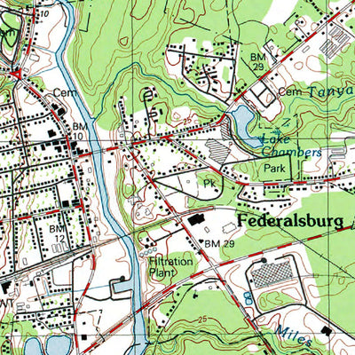 Western Michigan University MD-Federalsburg: Authoritative US Topos 1988 digital map
