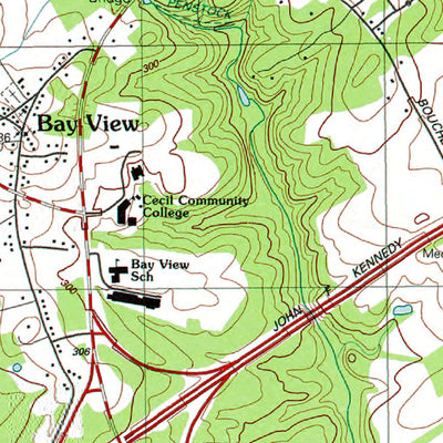 Western Michigan University MD-PA-Bay View: Authoritative US Topos 1992 digital map