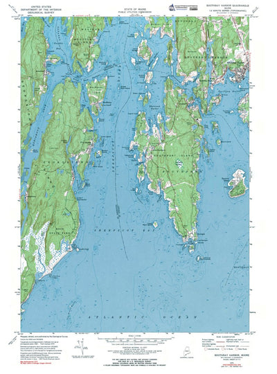Western Michigan University ME-Boothbay Harbor: Authoritative US Topos 1970 digital map