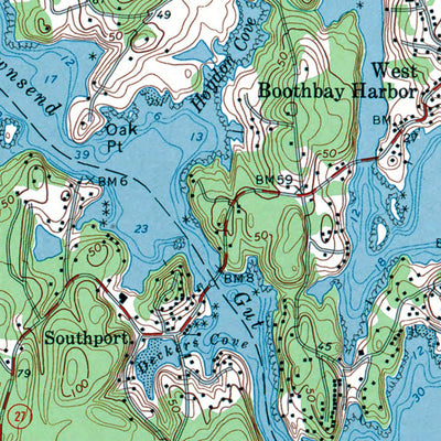 Western Michigan University ME-Boothbay Harbor: Authoritative US Topos 1970 digital map