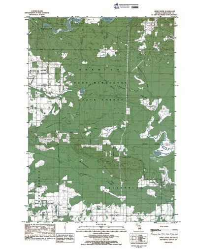 Western Michigan University MI-Addis Creek: Authoritative US Topos 1983 digital map