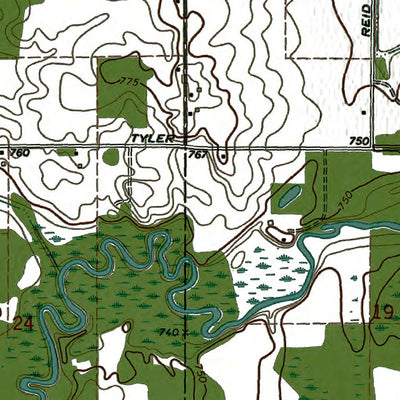 Western Michigan University MI-Alma South: Authoritative US Topos 1973 digital map