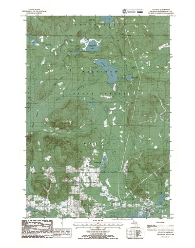 Western Michigan University MI-Atlanta: Authoritative US Topos 1986 digital map