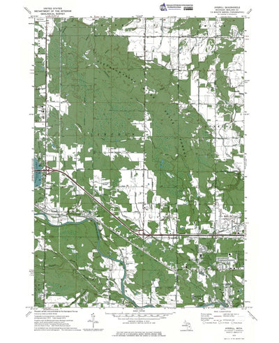 Western Michigan University MI-Averill: Authoritative US Topos 1973 digital map