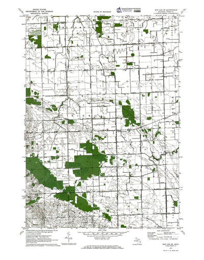 Western Michigan University MI-Bad Axe SE: Authoritative US Topos 1970 digital map