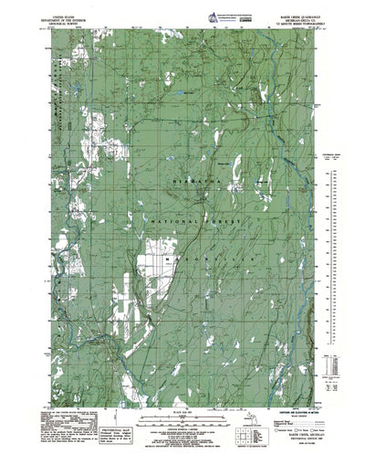 Western Michigan University MI-Baker Creek: Authoritative US Topos 1985 digital map