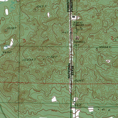 Western Michigan University MI-Baldwin: Authoritative US Topos 1987 digital map