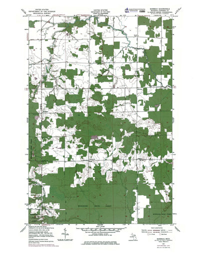 Western Michigan University MI-Barbeau: Authoritative US Topos 1951 digital map