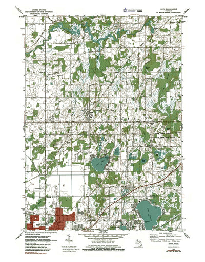 Western Michigan University MI-Bath: Authoritative US Topos 1972 digital map