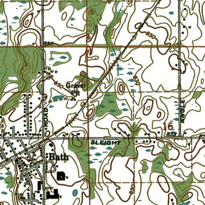 Western Michigan University MI-Bath: Authoritative US Topos 1972 digital map