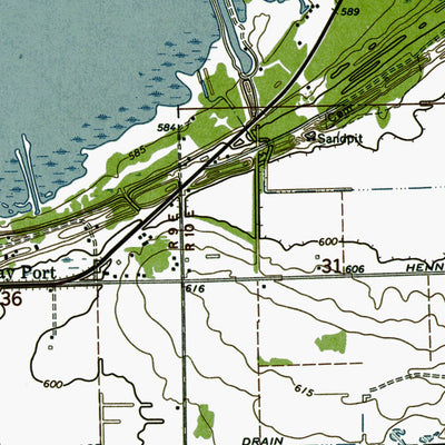 Western Michigan University MI-Bay Port East: Authoritative US Topos 1970 digital map