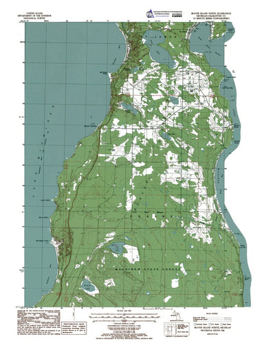 Western Michigan University MI-Beaver Island North: Authoritative US Topos 1986 digital map
