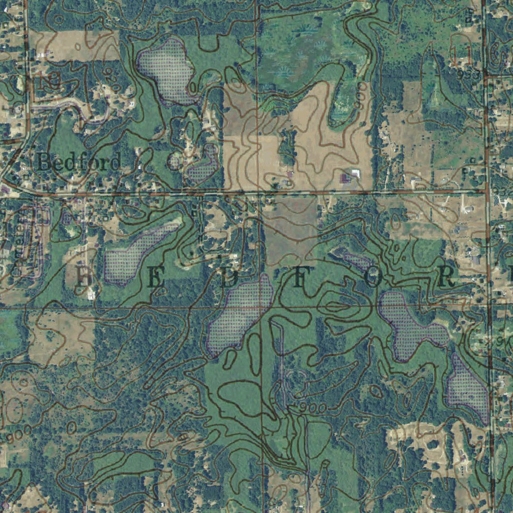 MIBedford GeoChange 19612012 map by Western Michigan University