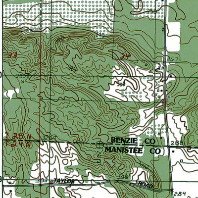 Western Michigan University MI-Benzonia: Authoritative US Topos 1983 digital map