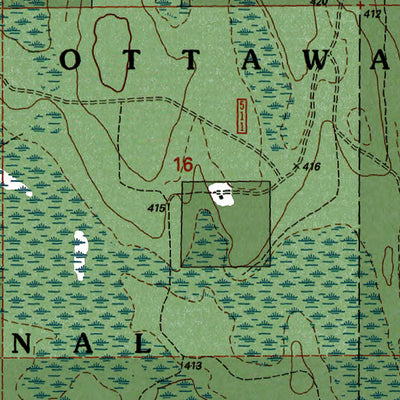 Western Michigan University MI-Bergland: Authoritative US Topos 1999 digital map