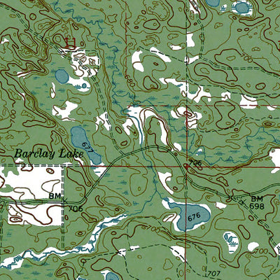 Western Michigan University MI-Betsy Lake NW: Authoritative US Topos 1968 digital map