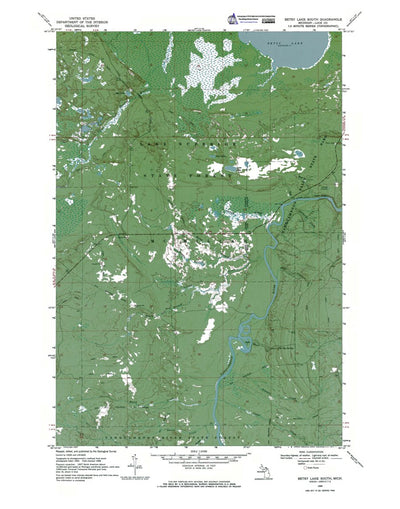 Western Michigan University MI-Betsy Lake South: Authoritative US Topos 1968 digital map