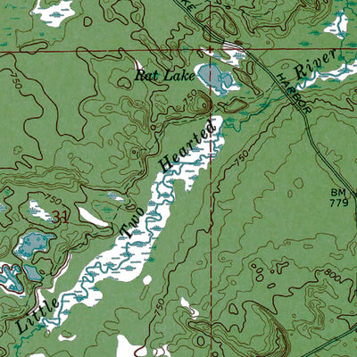 Western Michigan University MI-Betsy Lake South: Authoritative US Topos 1968 digital map