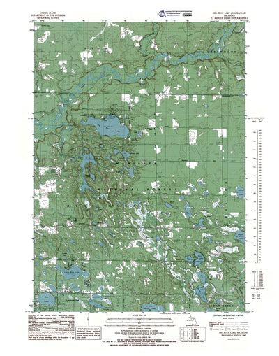 Western Michigan University MI-Big Blue Lake: Authoritative US Topos 1985 digital map