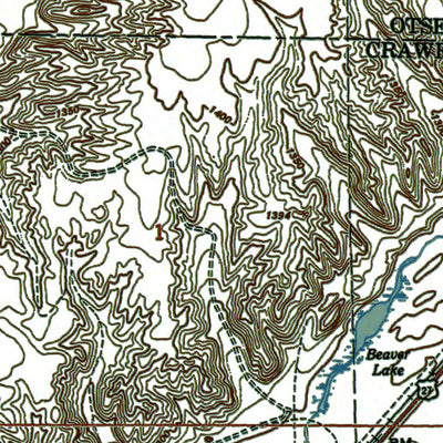 Western Michigan University MI-Big Bradford Lake: Authoritative US Topos 1951 digital map