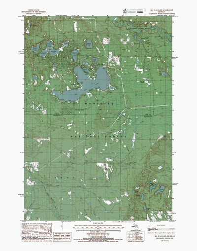 Western Michigan University MI-Big Star Lake: Authoritative US Topos 1987 digital map