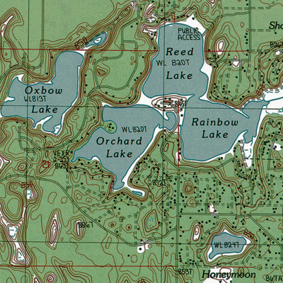 Western Michigan University MI-Big Star Lake: Authoritative US Topos 1987 digital map