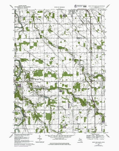 Western Michigan University MI-Birch Run South: Authoritative US Topos 1969 digital map