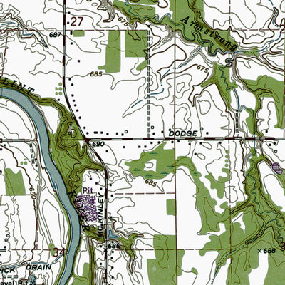 Western Michigan University MI-Birch Run South: Authoritative US Topos 1969 digital map