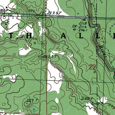 Western Michigan University MI-Black Lake Bluffs: Authoritative US Topos 1986 digital map