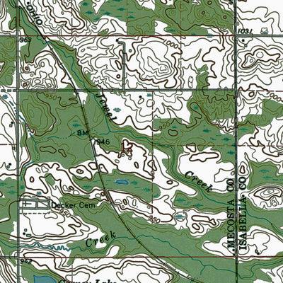 Western Michigan University MI-Blanchard: Authoritative US Topos 1964 digital map