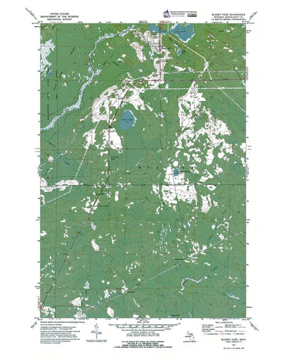 Western Michigan University MI-Blaney Park: Authoritative US Topos 1972 digital map