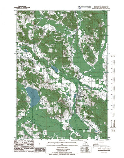 Western Michigan University MI-Boyne Falls: Authoritative US Topos 1986 digital map