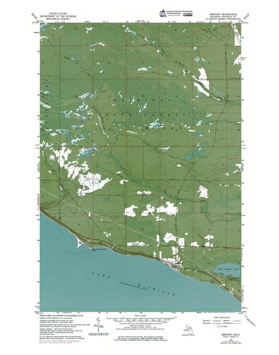 Western Michigan University MI-Brevort: Authoritative US Topos 1964 digital map