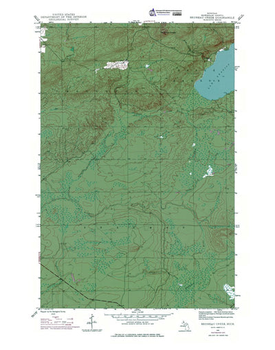 Western Michigan University MI-Bruneau Creek: Authoritative US Topos 1946 digital map