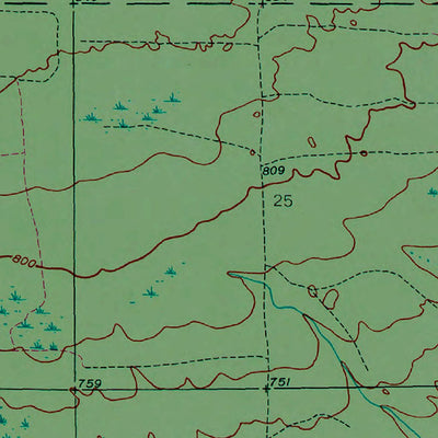 Western Michigan University MI-Bruneau Creek: Authoritative US Topos 1946 digital map