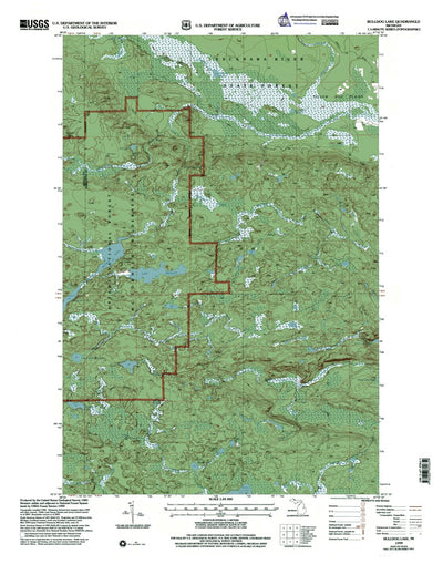 Western Michigan University MI-Bulldog Lake: Authoritative US Topos 1999 digital map